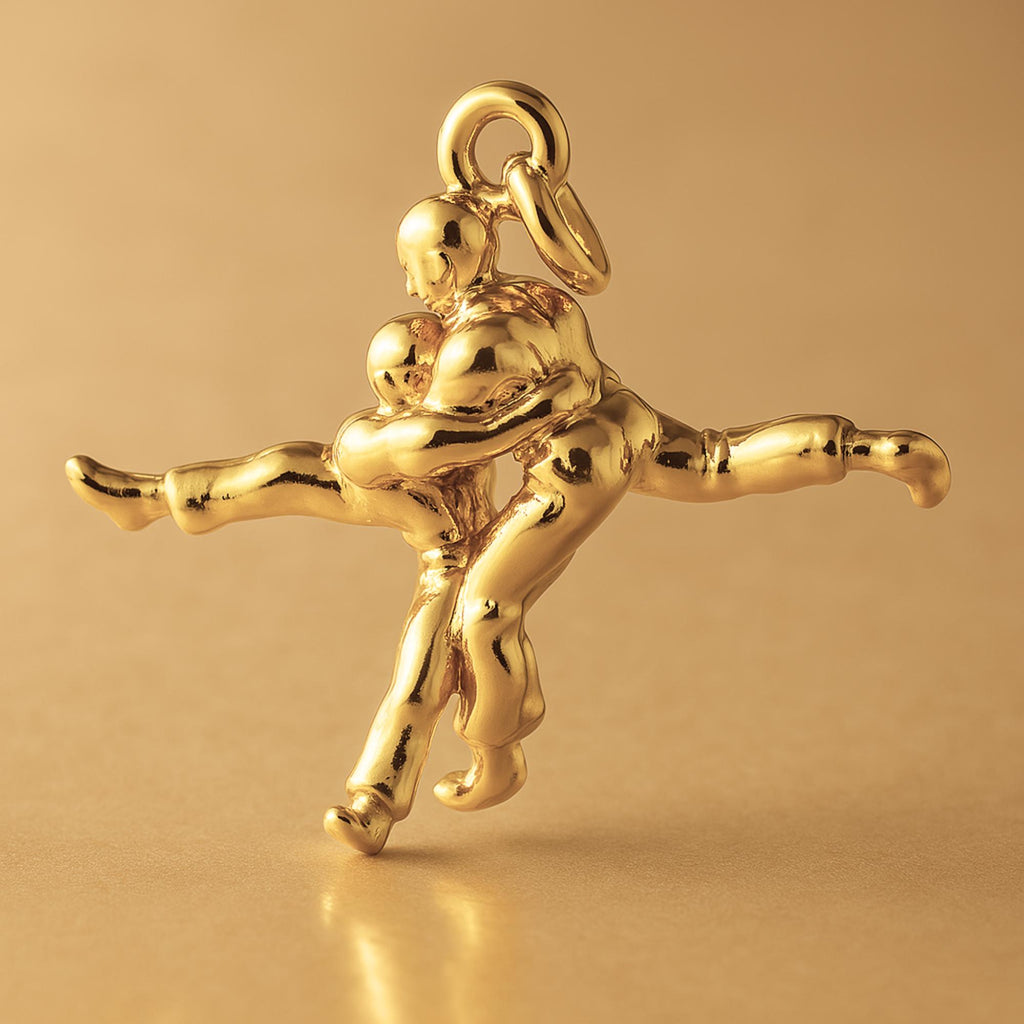 24ct Pure Gold - Jiu-Jitsu Spar Charm