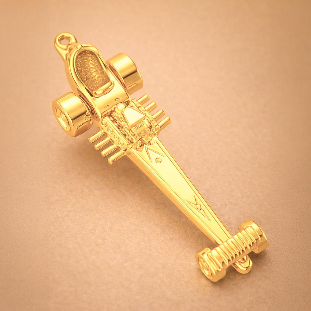24ct Pure Gold - Dragster Racer Charm