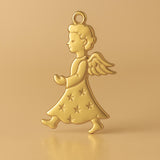 24ct Pure Gold - Starry Christmas Angel Charm
