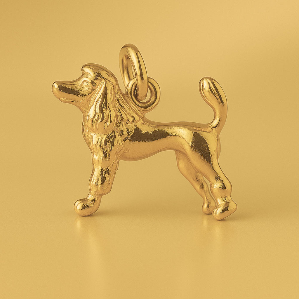 24ct Pure Gold - Groomed Poodle Dog Charm