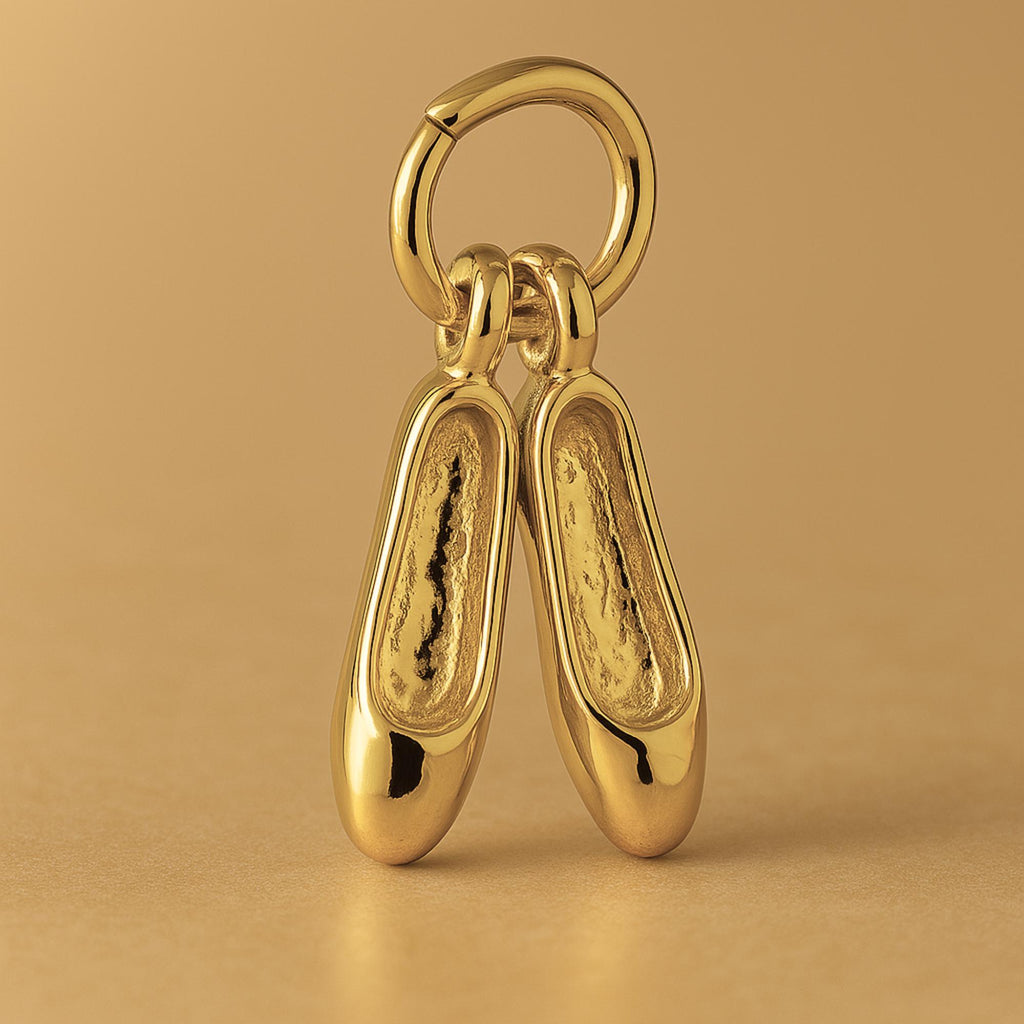 24ct Pure Gold - Traditional Ballet Slippers Charm