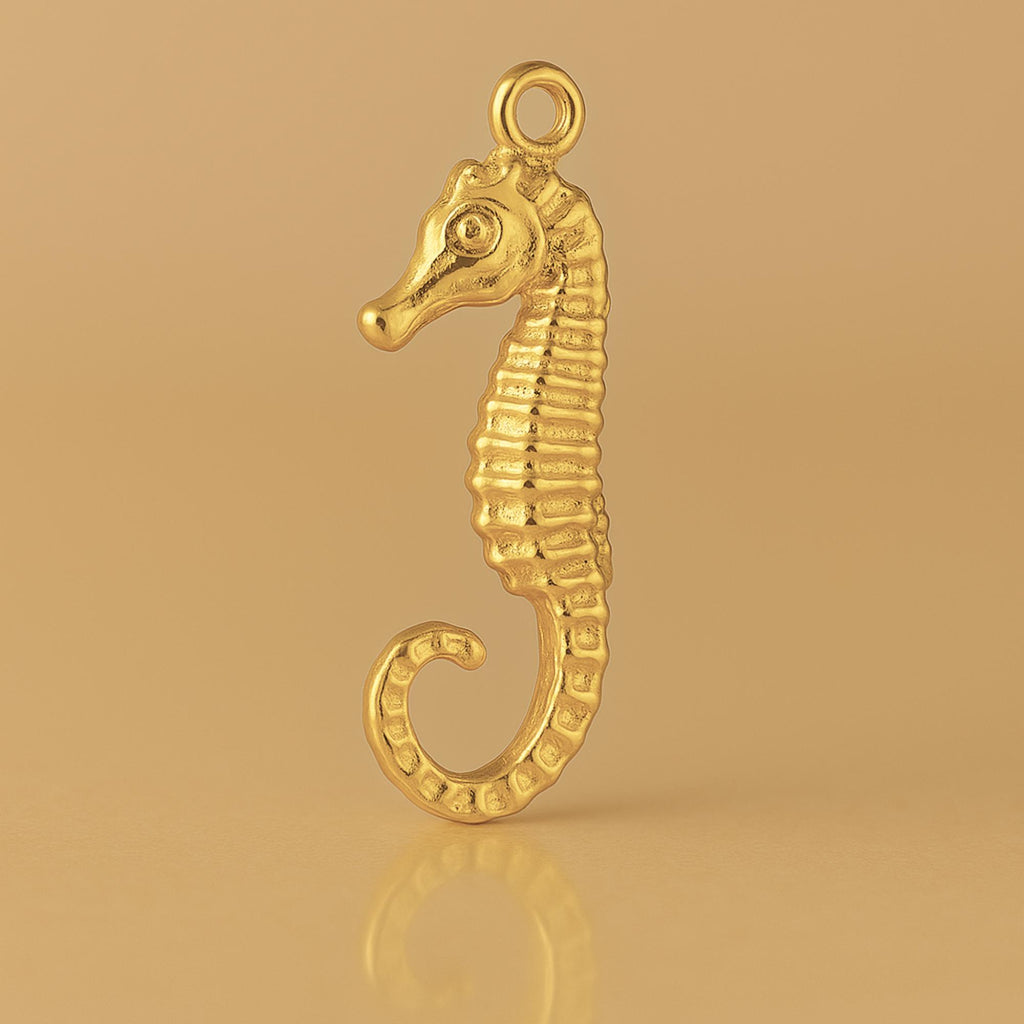 24ct Pure Gold - Dwarf Seahorse Charm
