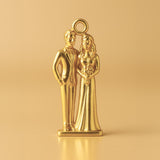 24ct Pure Gold - Classic Bride & Groom Charm