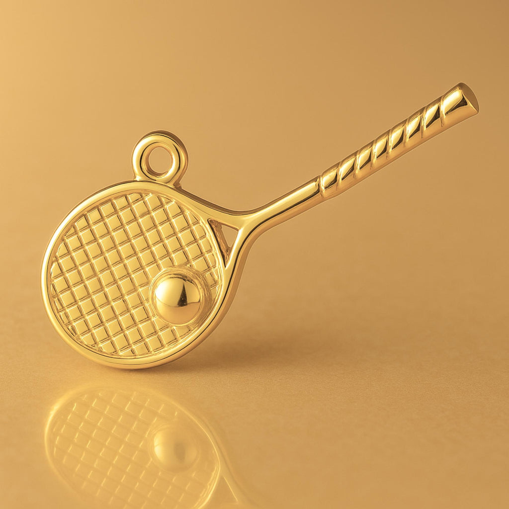 24ct Pure Gold - Tennis Racket Charm