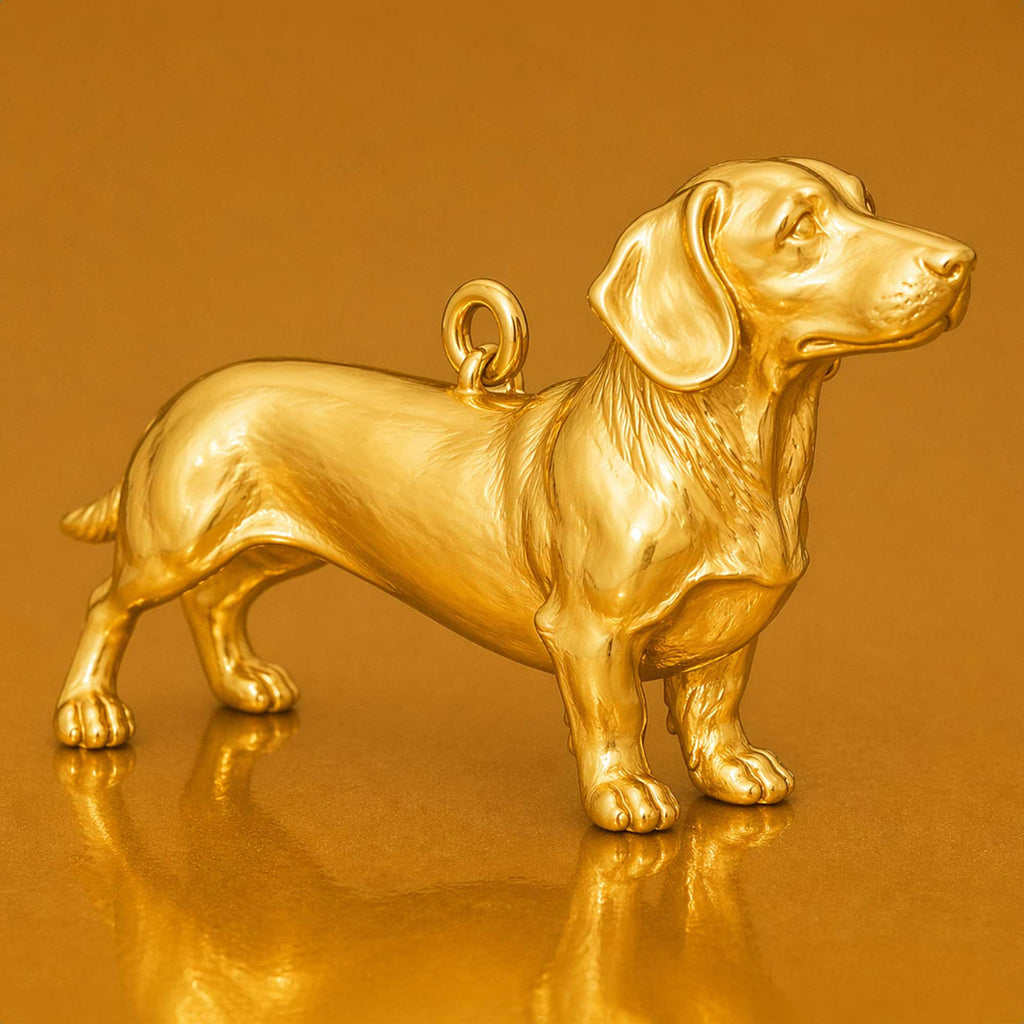 24ct Pure Gold - Dachshund Dog Charm