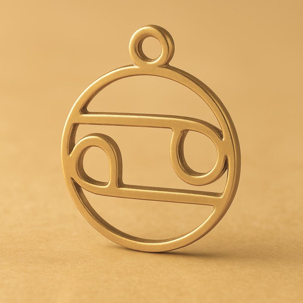 24ct Pure Gold - Cancer Zodiac Round Charm
