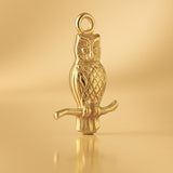 24ct Pure Gold - Barn Owl Charm