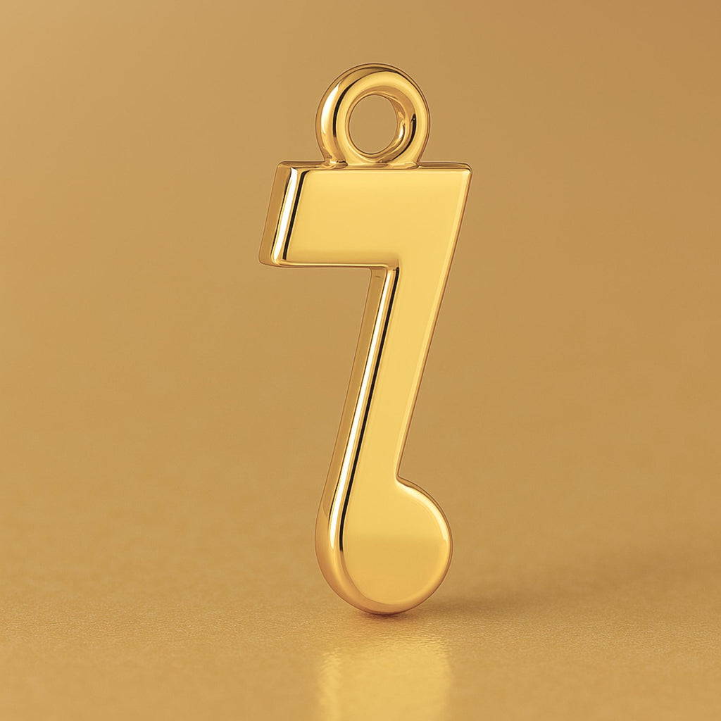 24ct Pure Gold - Single Quaver Note Charm
