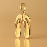 24ct Pure Gold - Flip Flop Thong Pair Charm