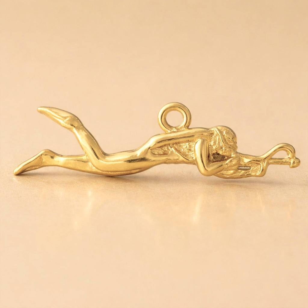 24ct Pure Gold - Spear Fishing Diver Charm