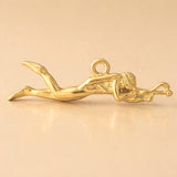 24ct Pure Gold - Spear Fishing Diver Charm