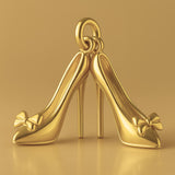24ct Pure Gold - Bow Toe Stiletto Pair Charm
