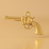24ct Pure Gold - Western Revolver Charm