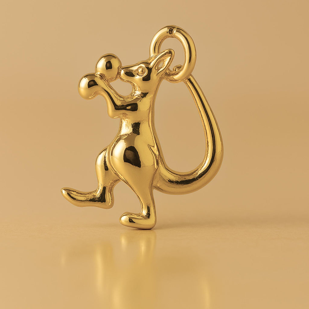 24ct Pure Gold - Boxing Kangaroo Charm