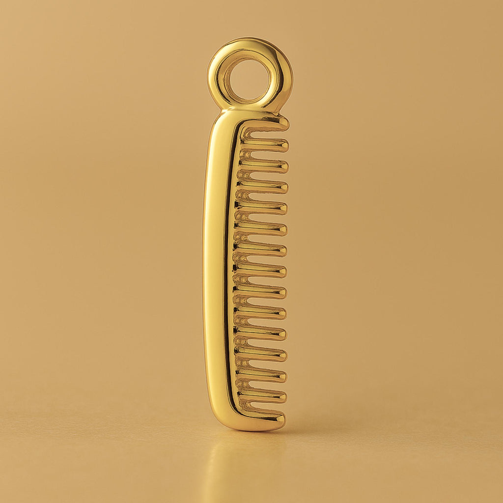 24ct Pure Gold - Classic Hair Comb Charm