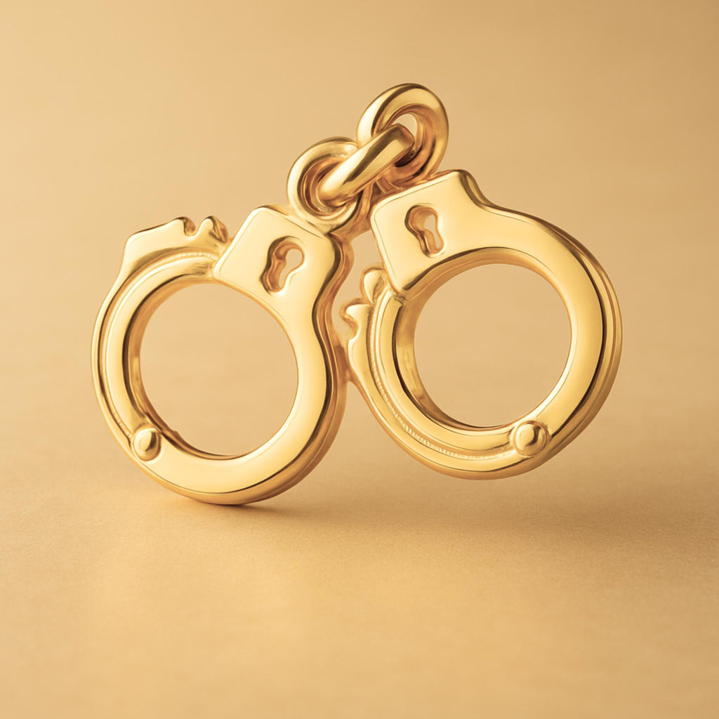 24ct Pure Gold - Classic Handcuffs Charm