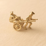 24ct Pure Gold - Rickshaw Cart Charm