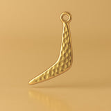24ct Pure Gold - Textured Boomerang Charm