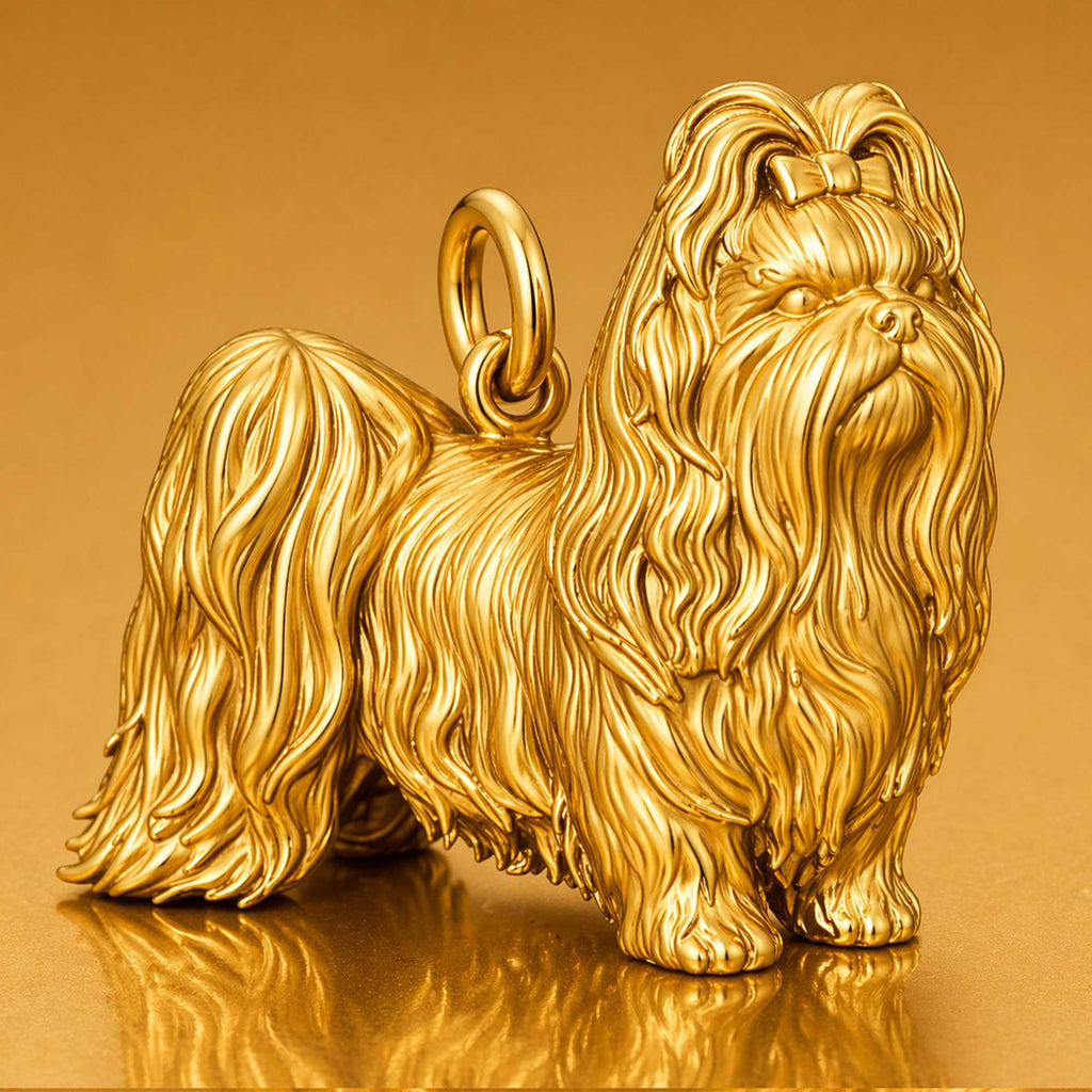 24ct Pure Gold - Shih Tzu Dog Charm