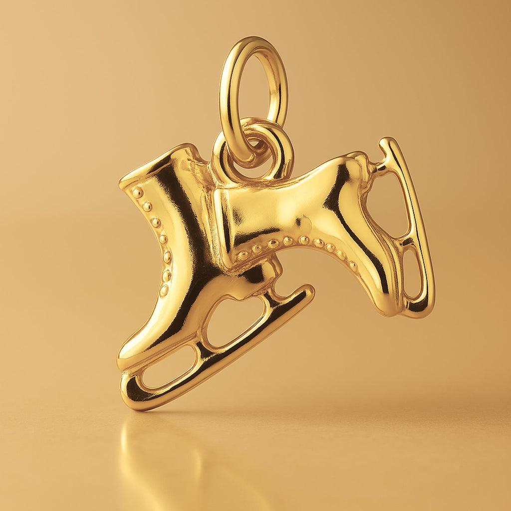 24ct Pure Gold - Ice Skating Boots Charm