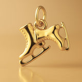 24ct Pure Gold - Ice Skating Boots Charm