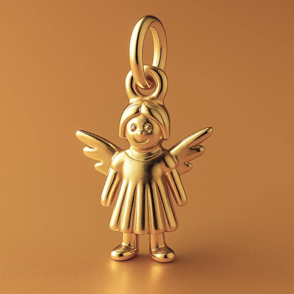 24ct Pure Gold - Festive Angel Figurine Charm
