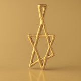24ct Pure Gold - Raw Star of David Charm