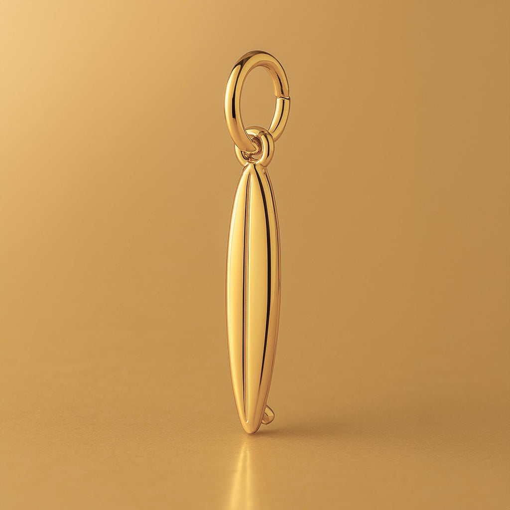 24ct Pure Gold - Shortboard Surfboard Charm