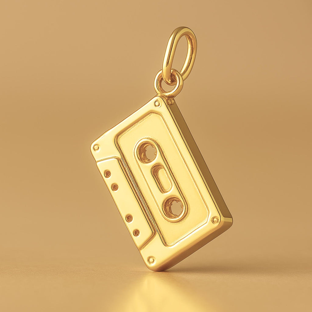 24ct Pure Gold - Cassette Tape Charm