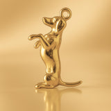 24ct Pure Gold - Playful Dachshund Dog Charm