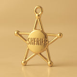 24ct Pure Gold - Sheriff Star Charm