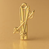 24ct Pure Gold - Classic Ski's and Poles Charm
