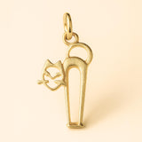 24ct Pure Gold - Openwork Filigree Cat Charm