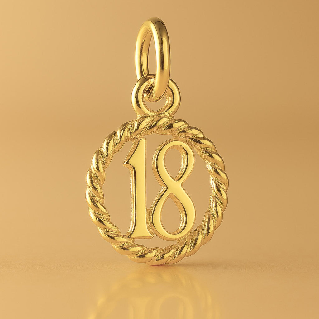 24ct Pure Gold - 18 Wreath Pendant Charm