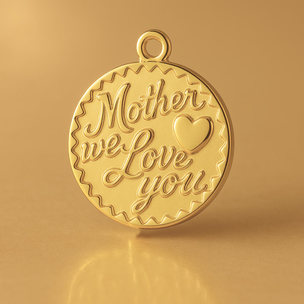 24ct Pure Gold - Mother We Love You Amulet Charm