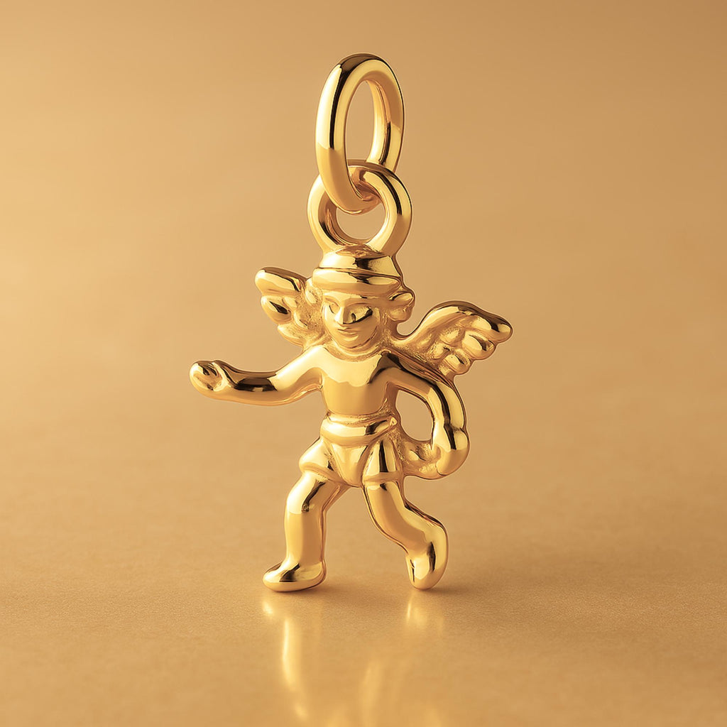 24ct Pure Gold - Playful Cherub Charm