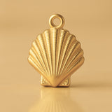 24ct Pure Gold - Scallop Beach Shell Charm