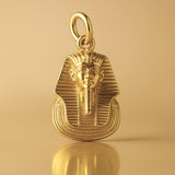 24ct Pure Gold - Tutankhamun Pharaoh Head Charm