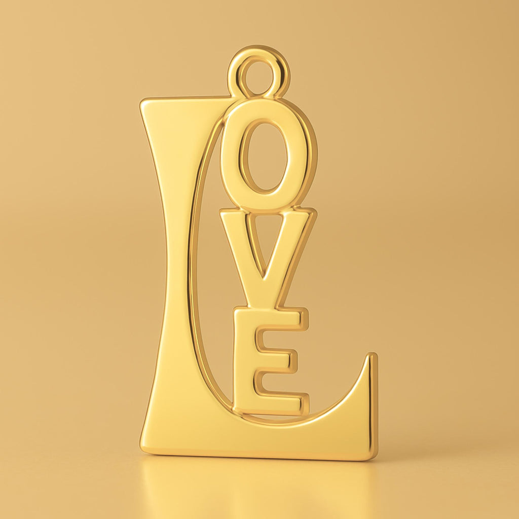 24ct Pure Gold - Love Monogram Charm