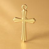 24ct Pure Gold - Tapered Crucifix Charm