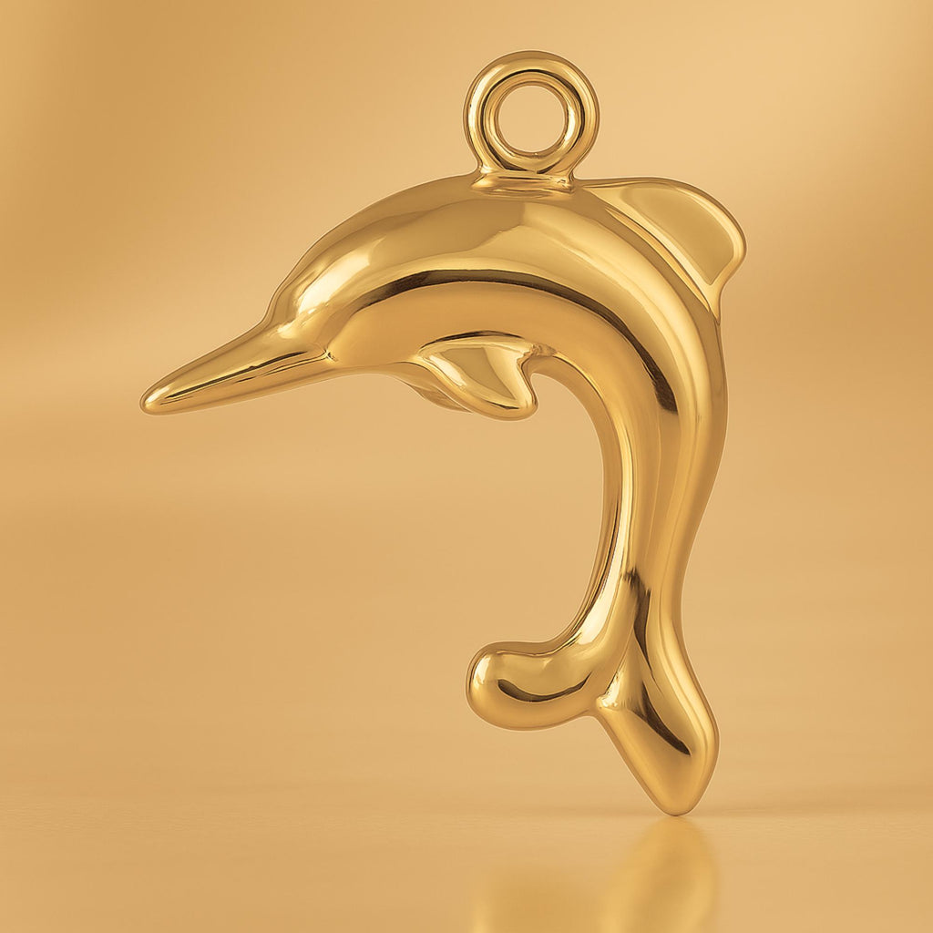 24ct Pure Gold - Leaping Dolphin Charm