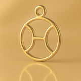 24ct Pure Gold - Pisces Zodiac Round Charm
