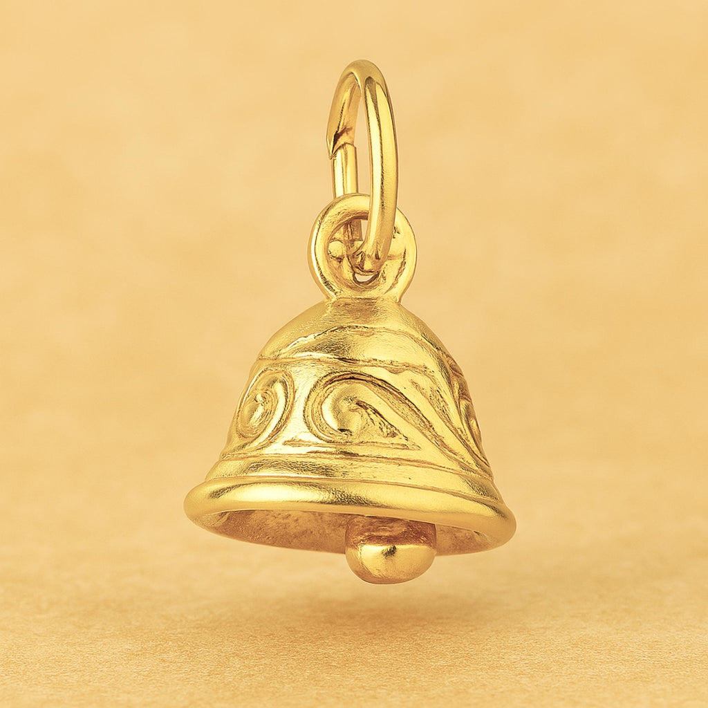 24ct Pure Gold - Ornate Mini Bell Charm