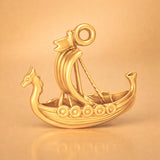 24ct Pure Gold - Viking Longship Charm