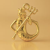 24ct Pure Gold - Poseidon Sea King Charm