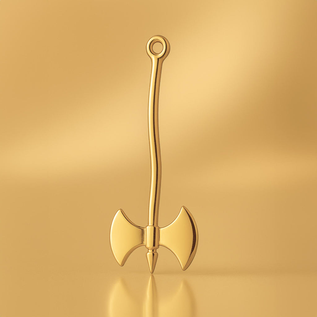 24ct Pure Gold - Viking Battle Axe Charm