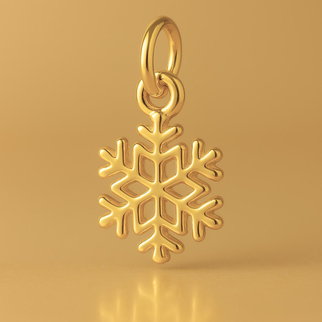 24ct Pure Gold - Classic Snowflake Charm