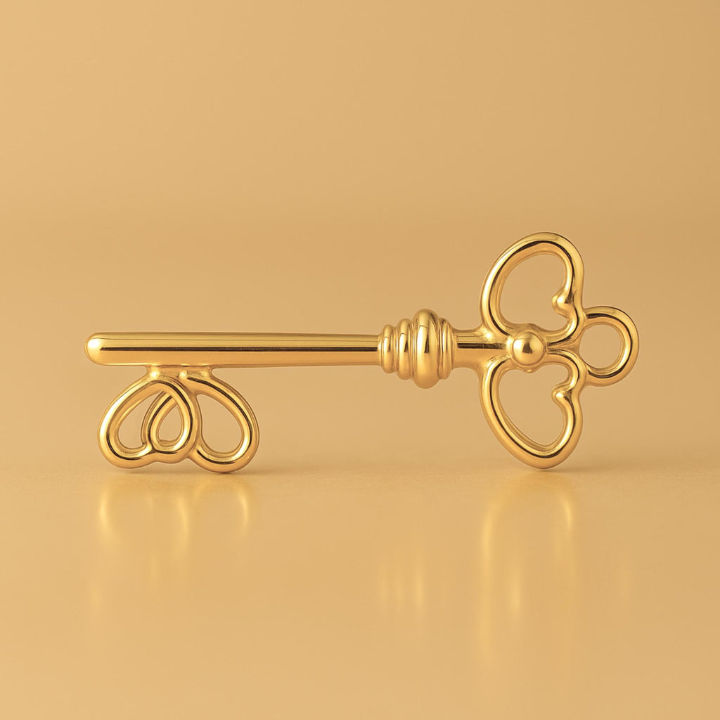 24ct Pure Gold - Lovers Key Charm