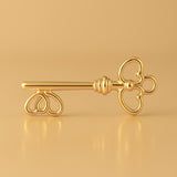 24ct Pure Gold - Lovers Key Charm