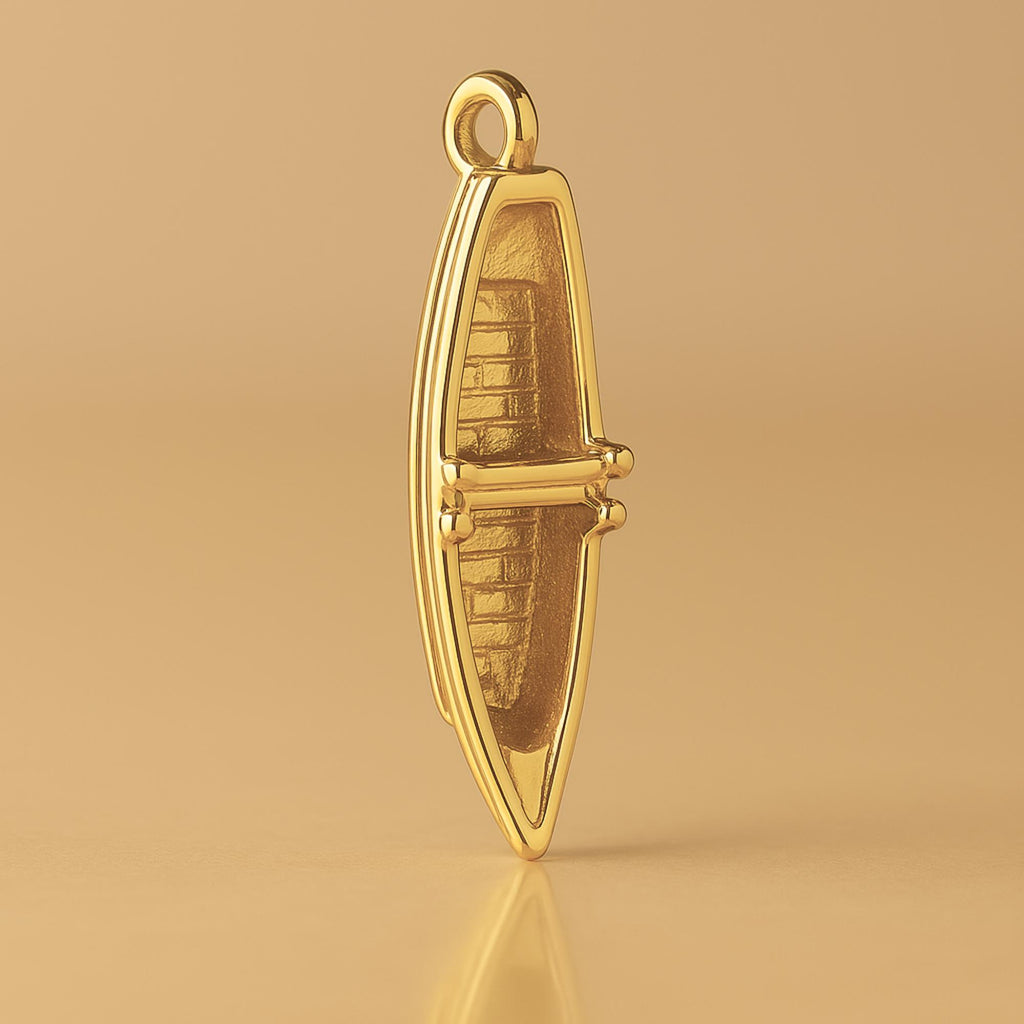 24ct Pure Gold - River Canoe Charm
